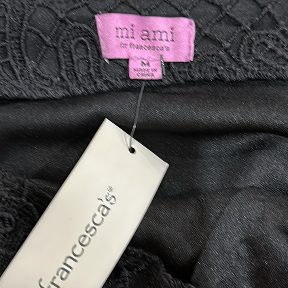 NWT Francesca’s Elegant Black Lace Long Midi Skirt Sz M $60 - Picture 13 of 15
